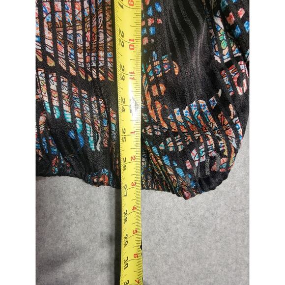 Anthropologie Maeve Madeira Burnout Blouse Top Women's Sz Large Colorful - Picture 9 of 10